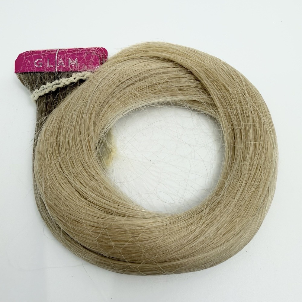 Glam Seamless 20" Tape In Hair Extension Rooted Platinum Blonde #1001 10 Pack